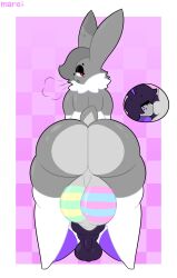 2023 2d abstract_background all_the_way_to_the_base anthro ass_focus balls_deep big_ass big_balls black_hair bodypaint bubble_butt bunny bunny_boy bunny_ears couple dat_ass deepthroat dumptruck_ass easter easter_egg evilfiendish fat_balls fellatio femboy flaccid fur furry grey_fur hanging_balls heavy_balls heavy_breathing huge_ass huge_balls hyper_balls lagomorph male_only mare_(evilfiendish) massive_ass massive_balls massive_thighs nonbinary orio_(nonbinary_bunny) painted_balls penis_size_difference purple_eyes rabbit rabbit_boy red_eyes scrotum_flap size_difference thick_thighs thighhighs tight_clothing