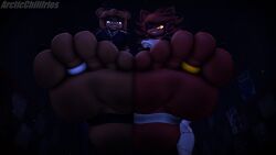 2girls 3d arcticchilifries fazclaire's_nightclub fexa five_nights_at_freddy's foot_fetish fredina's_nightclub frenni_fazclaire looking_at_viewer soles stomp tagme