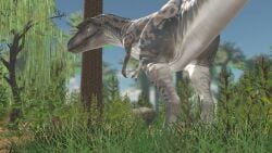 3d 3d_(artwork) alberto albertosaur albertosaurus anus ass asshole behind big_ass big_booty big_butt booty bum carnivore chonk chonky dino dinosaur fatass forest garry's_mod grass habitat huanches mama_chompless mesozoic_gamer mesozoicgamer port posterior prehistoric prehistoric_species render rump sexy sfm showing_ass showing_booty showing_butt source_filmmaker thicc trees tyrannosaur
