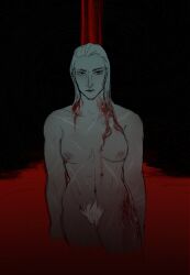 1girls 2020s 2024 a_song_of_ice_and_fire black_background blood blood_on_body blood_on_face blood_stream breasts bushy_pubes completely_nude completely_nude_female emotionless emotionless_female female female_pubic_hair fire_and_blood game_of_thrones hair high_contrast light-skinned_female light_skin looking_at_viewer looking_forward medium_breasts muscular muscular_female novembermorgon nude nude_female ominous pale_skin pubic_hair pussy scars silver_hair solo straight toned toned_female valyrian visenya_targaryen wet wet_hair white_hair