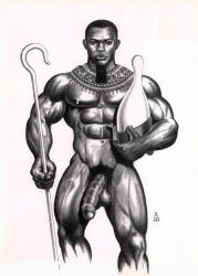 the_hun_(bill_schmeling) male male_only original gay traditional_media monochrome dated 1987