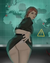 1girls anna_grimsdottir looking_back_at_viewer naked red_hair splinter_cell tagme tom_clancy