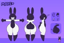 2023 :3 anthro big_ass big_balls black_hair blush bottom_heavy bottom_heavy_femboy bubble_butt bunny bunny_boy bunny_ears character_profile character_sheet dat_ass doughy_ass dumptruck_ass evilfiendish femboy flaccid foreskin fur furry huge_ass huge_balls lagomorph male male_only mare_(evilfiendish) massive_ass open_smile purple_eyes rabbit rabbit_boy reference_image scrotum_flap smile thick_thighs uncircumcised uncut whore_eyes