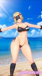 1girls 3d 3d_animation 3d_model ai_generated beach bikini bikini_top black_body dance dancer dancer_girl jonster583 tagme trigger_(zenless_zone_zero) video yellow_body yellow_hair zenless_zone_zero zzz