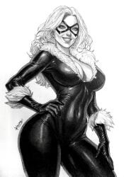 1girls 2026 alluring big_breasts black_and_white black_cat_(marvel) bodysuit breasts curvaceous curvaceous_body curvaceous_female curvaceous_figure curvaceous_hips curvy curvy_body curvy_female curvy_figure curvy_hips domino_mask enticing eyelashes eyemask felicia_hardy female hips hourglass_figure kaioros light-skinned_female light_skin lipstick long_hair looking_at_viewer marvel marvel_comics mask masked masked_female seducing seductive seductive_look shiny shiny_clothes sketch skin_tight smile smiling smiling_at_viewer spider-man_(series) superheroine teasing teasing_viewer temptation tempting tempting_viewer thick thick_breasts thick_hips thick_thighs tight_clothes tight_clothing voluptuous voluptuous_female white_background white_fur white_hair wide_hips