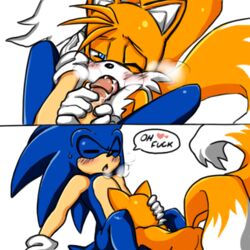 cum cum_in_mouth gay oral penis sonic_(series) sonic_the_hedgehog tails tailverknk