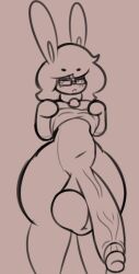 2023 angy anthro big_balls braces bunny bunny_boy bunny_ears choker collar evilfiendish fat_balls femboy fur furry glasses grumpy hanging_balls heavy_balls huge_balls huge_cock hung_trap hyper hyper_penis lagomorph male mare_(evilfiendish) massive_balls rabbit rabbit_boy scrotum_flap shirt_lift sketch thick_thighs veiny_penis
