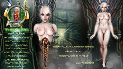 1girls 3d android bald bare_shoulders barefoot becarra big_breasts black_eyes borg_(species) borg_queen chains cleavage curvy detailed_background dialogue ear_piercing earrings english_text erect_nipple erect_nipples female female_only front_view glowing_eyes hourglass_figure humanoid looking_at_viewer nail_polish naked nude piercing pose posing robot robot_girl shaved_pussy shiny shiny_skin solo solo_female spaceship spaceship_interior standing star_trek text voluptuous wide_hips