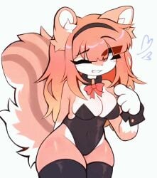 1girls animated anthro blush breasts female female_only fur gif heart live2d namuta oc original original_character