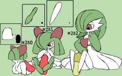 ambiguous_gender anthro biped digital_media_(artwork) erection feet foot_fetish foot_play footjob gardevoir generation_3_pokemon genitals group hashtag hi_res id_number kirlia male nintendo number penis pokemon pokemon_(species) ralts red_eyes secretsableye sex simple_background tapering_penis text