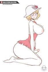 1futa big_breasts bimbo blonde_hair blue_eyes blush breasts breasts_out commission dress dress_pull first_porn_of_character flapper flower futa_only futanari happy hat ilustretsspoks nipples one_piece penis penis_under_dress sketch smile solo solo_futa stussy_(one_piece) wink yellow_hair ziz_second