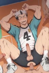 ai_generated anime bara bokuto_koutarou boy boy_rape dick gay haikyuu!! hentai kl_99 male male/male male_only muscle muscles muscular muscular_male nsfw penis sex yaoi