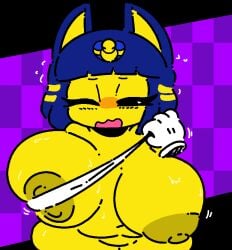 animal_crossing ankha furry huge_breasts pixel_art shortstack windreg