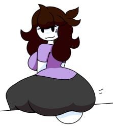 1girls anon ass big_ass big_butt breasts brown_hair butt facesitting fat_ass fat_butt female fully_clothed huge_ass huge_butt jaiden jaiden_animations looking_at_viewer looking_back looking_back_at_viewer marioishere7 sweat sweating thick_ass thick_butt white_skin youtube youtuber youtuber_girl