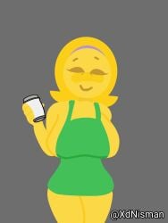 apron apron_only big_ass big_breasts big_butt breast_milk emoji_(race) emoji_milf emojifam_(sssir8) fanart iced_latte_with_breast_milk milf naked_apron nismanxd sssir sssir8 tagme