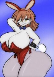 big_breasts bunny_ears bunny_girl flcl haruko_haruhara kotarodayo1126