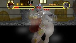 2girls 3d 3d_(artwork) ass big_ass big_breasts big_butt blue_eyes boosette boxing boxing_gloves boxing_match boxing_ring breasts brown_hair catfight female_focus female_only fight fighting fighting_ring freckles freckles_on_ass gameplay_mechanics gloves gut_punch health_bar hud huge_ass huge_breasts large_ass large_breasts mario_(series) nintendo outdoors princess_daisy punch punching punching_stomach red_eyes rngsucks ryona short_hair stomach_punch topless topless_boxing topless_female white_boxing_gloves white_gloves white_hair wide_hips yellow_boxing_gloves yellow_gloves