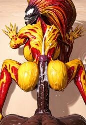 3d ai_generated assjob buttjob dark-skinned_male excessive_cum grinding hot_dogging hotdogging huge_cock hyper_penis marvel marvel_comics mary_jane_watson scream_(spider-man) symbiote will_of_ai