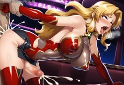 1boy 1futa ahe_gao ai_generated alicia_viewstream anal arm_grab arm_held_back bare_shoulders bent_over blonde_hair blush breasts censored cleavage clothed_female_nude_male clothed_sex covered_navel covered_nipples cum cum_in_ass cum_overflow cumming cumshot doggy_style drooling ejaculating_while_penetrated ejaculation elbow_gloves erect_penis erection female fucked_silly futa_sans_pussy futa_with_male futalab futanari gem gloves handsfree_ejaculation holding_another's_wrist huge_cock huge_cumshot impossible_clothes large_breasts leotard lipstick long_hair makeup mosaic_censoring nude open_mouth orgasm out_of_frame parted_bangs penis red_eyes red_gloves red_thighhighs rolling_eyes saliva sex sex_from_behind shiny_clothes shiny_skin skirt solo_focus standing_sex straight taimanin_(series) teeth thighhighs tongue tongue_out