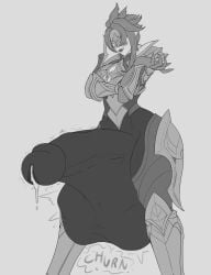 1futa ambiguous_prey armor big_thighs bulge_through_clothing churning cock_vore cum_digestion cum_stain digestion digestion_noises futa_only futanari futanari_pred huge_balls huge_cock hyper hyper_balls hyper_penis league_of_legends leaking_cum licking_lips riven slimycorrupter solo vore wide_hips