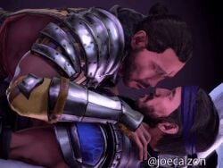 3d animated gay joecalzon kissing makeout male/male mortal_kombat romantic scorpion_(mortal_kombat) sub-zero tagme