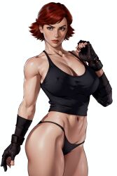 ai_generated ass big_breasts meryl_silverburgh metal_gear metal_gear_solid no_pants panties