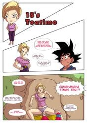 1girls android_18 betrayal cheating cheating_wife dragon_ball dragon_ball_gt female pussy recreator2099 sex son_goku son_goku_(young) super_saiyan_4