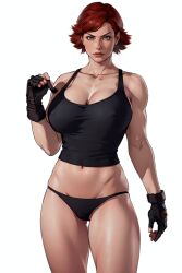 ai_generated big_breasts meryl_silverburgh metal_gear metal_gear_solid no_pants panties