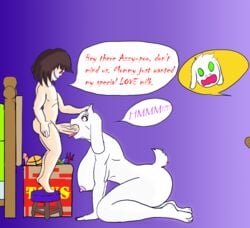 asriel_dreemurr bad_parenting big_breasts big_penis breasts caprine caught chara duo erect_nipples erection fellatio female goat grabbing huge_breasts huge_cock human humanoid_penis larger_female male mammal mature_female mellochild97 mother mother_and_son nipples oral oral_penetration parent penetration penis sex size_difference smaller_male son straight toriel undertale video_games young