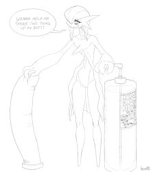 2023 anthro dialogue digital_media_(artwork) dildo english_text eyelashes fairy female flat_chested gardevoir generation_3_pokemon hi_res huge_dildo imminent_anal indynd inviting looking_at_viewer lube nintendo pokémon_(species) pokemon pokemon_(species) scrawny sex_toy skinny slim small_waist solo speech_bubble tall text wide_hips