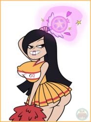 1girls big_ass big_breasts bimbo boobs_and_butt_pose brittney_wong cheerleader cheerleader_uniform disney elinor_the_witch ellissummer eschergirl female hornyhobbit mother-of-trolls pom_poms seductive_smile solo star_vs_the_forces_of_evil swivel_waist thick_ass