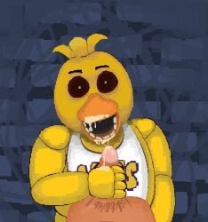 chica_(fnaf) classic_chica_(fnaf) creepy cum_in_mouth cumshot five_nights_at_freddy's into_the_pit pixel_art tagme tons1_(artist)