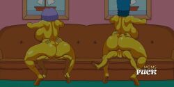 2boys 2girls animated backboob big_ass big_breasts breasts cowgirl_position edit female height_difference huge_ass huge_breasts male marge_simpson milf multiple_boys multiple_females multiple_girls multiple_males music nude on_sofa pussy s-purple selma_bouvier sideboob size_difference sound sound_effects tagme the_simpsons thick_thighs unseen_female_face unseen_male_face vaginal_penetration video waist_grab yellow_skin
