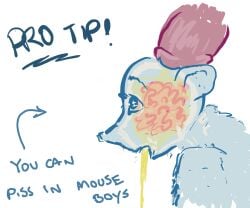 ambiguous_gender ambiguous_penetrated anthro blynx-182 bodily_fluids duo genital_fluids imminent_death mammal mouse murid murine penetration personality_death rodent snuff urinal urine watersports x-ray_view