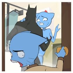 1boy 1boy1girl 1girls cartoon_network dc dc_comics feetplap female gumball_watterson male male/female nicole_watterson ntr part_2 the_amazing_world_of_gumball woman