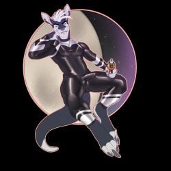 2021 abstract_background amon_bars anthro balls balls_outline bambii_dog biceps blue_body blue_eyes blue_fur bodysuit border bulge chin_piercing claws clothing confident deltoids detailed_bulge dipstick_tail ear_piercing facial_piercing fur genital_outline grey_claws grey_pawpads hair hand_on_cheek hi_res kangaroo latex latex_clothing latex_skinsuit macropod male male_anthro mammal markings marsupial muscular muscular_male nose_piercing nose_ring pawpads pecs penis penis_outline piercing planet pointing_weapon_at_viewer purple_claws purple_nose quads ranged_weapon raygun ring_piercing signature sitting skinsuit smile solo space star tail tail_markings teeth tight_clothing weapon whisker_spots white_body white_fur white_hair