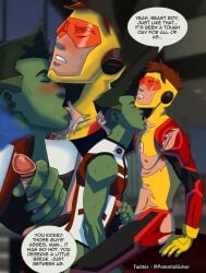 bart_allen beast_boy gay impulse licking male tongue yaoi young_justice