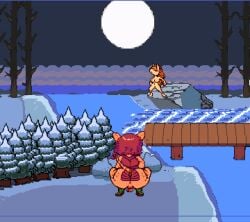 animated anthro bubble_butt ceroba_(undertale_yellow) dina_(undertale_yellow) dmoon female fur masturbation nude nude_anthro nude_female tagme undertale undertale_(series) undertale_yellow voyeur voyeurism