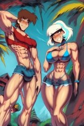 1girls abs ai_generated bare_arms bare_shoulders big_breasts big_penis blonde_hair blue_eyes color dipper_pines female fit_female gigiti gravity_falls hi_res jackie_lynn_thomas large_breasts light-skinned_female light_skin muscles muscular muscular_female muscular_male short_hair star_vs_the_forces_of_evil thick_thighs