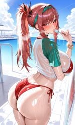 1girls ai-created ai_assisted ai_generated aqua_bikini aqua_hairband armband armbands armlet armlets armwear ass big_ass big_booty big_breasts big_breasts big_butt big_thighs bikini bikini_bottom bikini_top black_choker blush blush blushing_at_viewer blushing_female breasts breasts choker cloud clouds cloudy_sky cropped_shirt day daytime female full_body green_headband hair_between_eyes hair_ornament hand_under_breast hand_under_breasts hand_up head_accessory headband huge_ass huge_boobs huge_booty huge_breasts huge_butt huge_thighs juicy_ass juicy_butt large_ass large_boobs large_booty large_breasts large_butt large_thighs long_hair looking_at_viewer looking_back looking_back_at_viewer lustful_gaze naked_shirt nikke official_alternate_costume official_alternate_hairstyle outdoor_background outdoors ponytail pool pool_background pool_chair poolside puff_of_air rapi_(nikke) rapi_(red_hood)_(nikke) rapi_(red_hood)_(red_flavor)_(nikke) red_bikini red_eyes red_hair seductive seductive_body seductive_eyes seductive_female seductive_gaze seductive_look sexy sexy_ass sexy_body sexy_boobs sexy_booty sexy_breasts sexy_butt sexy_clothing sexy_female sexy_pose shiny shiny_ass shiny_bikini shiny_body shiny_boobs shiny_booty shiny_breasts shiny_butt shiny_clothes shiny_hair shiny_skin shiny_thighs short_sleeves sky soft_ass soft_boobs soft_breasts solo solo_female solo_focus standing swimming_pool swimsuit swimsuit_under_clothes swimwear thick_ass thick_boobies thick_boobs thick_booty thick_breasts thick_butt thick_hips thick_thighs two-tone_shirt waist water wet wet_body wet_clothes wet_clothing wet_panties wet_shirt wet_skin white_crop_top