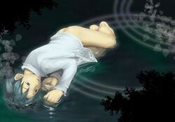 1boy 2009 ass gay male male_only no_visible_genitalia original reflection solo tagme tsukumo_gou twink water yaoi