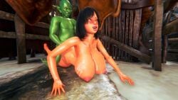 16:9 3d 3d_(artwork) 3dcg big_ass big_breasts big_butt big_nipples black_hair breasts cheating cheating_(relationship) cock_worship cum cum_on_breasts fantasy female fucked_from_behind fucking glasses glasses_on_head goblin green_body honey_select_2 magician male monster mwikentr netorare ntr original original_artwork original_character patreon penelope penis short_hair silly_face stupid teenage_girl white_body
