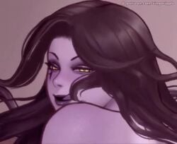 1boy 1girls anus ass black_hair blush bouncing_ass bouncing_breasts breasts cowgirl_position female female_on_top femdom holding_arms huge_breasts indie_virtual_youtuber licking_lips light-skinned_male light_skin looking_at_viewer looking_back male malesub moaning monster_girl nose_blush penetration penis purple-skinned_female purple_skin purple_tongue pussy ringoripple sex snake_girl sound squishsuccubus tagme tongue tongue_out vaginal_penetration vexoria_the_sun_eater vexoria_the_sun_eater_(va) video virtual_youtuber yellow_eyes