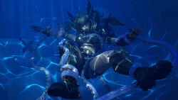 bondage breathplay drowning magik_(marvel_rivals) marvel tentacles underwater weirdoway