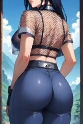 1girls ai_animated ai_generated animated animated animated ass_focus ass_shaking blue_jeans female huge_ass hyuuga_hinata naruto_shippuden out_of_frame paralap tagme video wide_hips