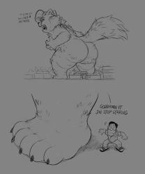 1anthro 1boy 1girls anthro ass disney female husband husband_and_wife jin_lee male ming_lee pixar red_panda tagme turning_red