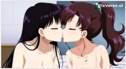2girls ai_generated female lesbian_couple lesbian_domination lesbian_focus lesbian_kiss lesbian_sex makoto_kino rei_hino sailor_jupiter sailor_mars yuri