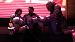 2boys 2girls 3d alien alien_girl aria_t'loak asari bad_end balls betrayal bioware blowjob bottomless cerberus cerberus_(mass_effect) commander_shepard fellatio femshep human interspecies kingsman73 mass_effect oleg_petrovsky oral penis rape testicles threesome vorcha