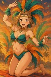 ai_generated bikini carnival carnival_outfit dancer dancer_outfit dancing fire_emblem fire_emblem:_three_houses manuela_casagranda