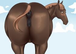 2018 animal_genitalia animal_pussy animated anus ass clitoral_winking clitoris equine equine_pussy female female_feral female_only feral horse mammal mare nikuyoku nude puffy_anus pussy solo tailwag